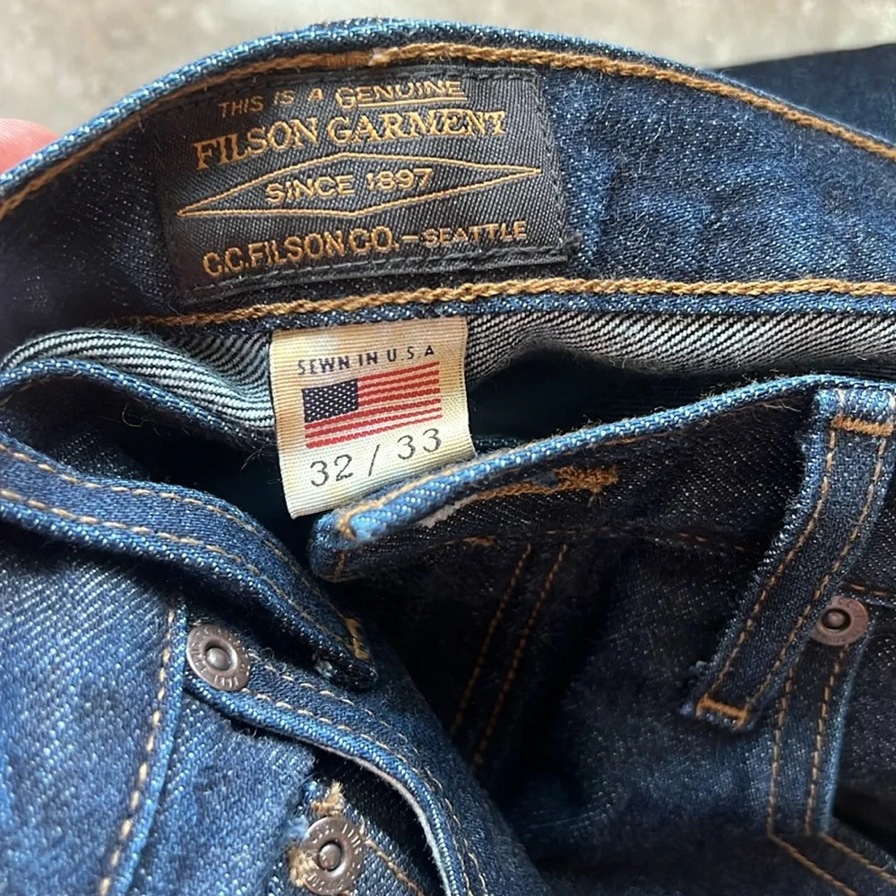 Filson Men's Rail-splitter Selvedge Jeans - 32x33 - Picture 4 of 6